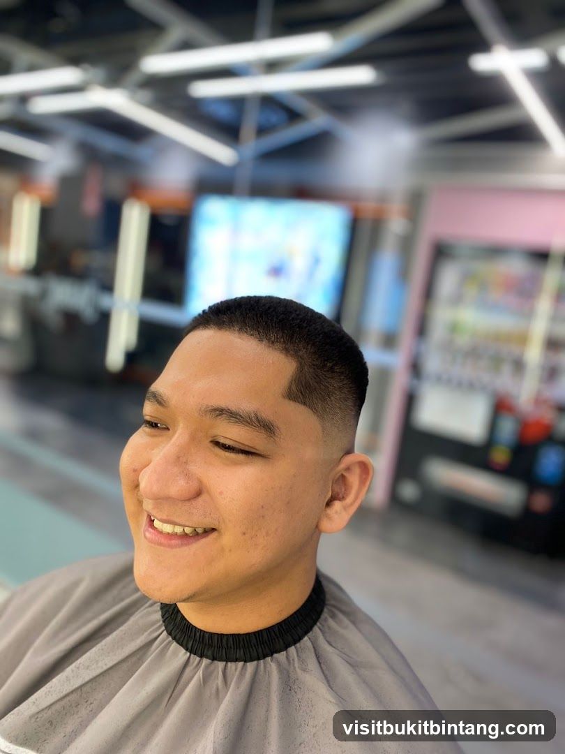 Man with a fresh haircut