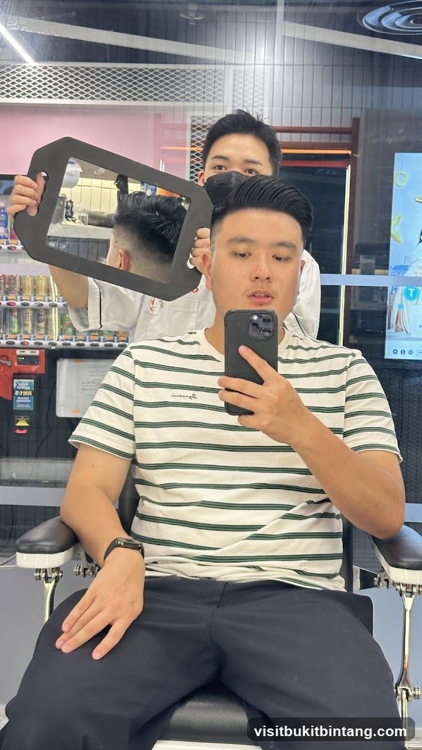 Man getting a haircut