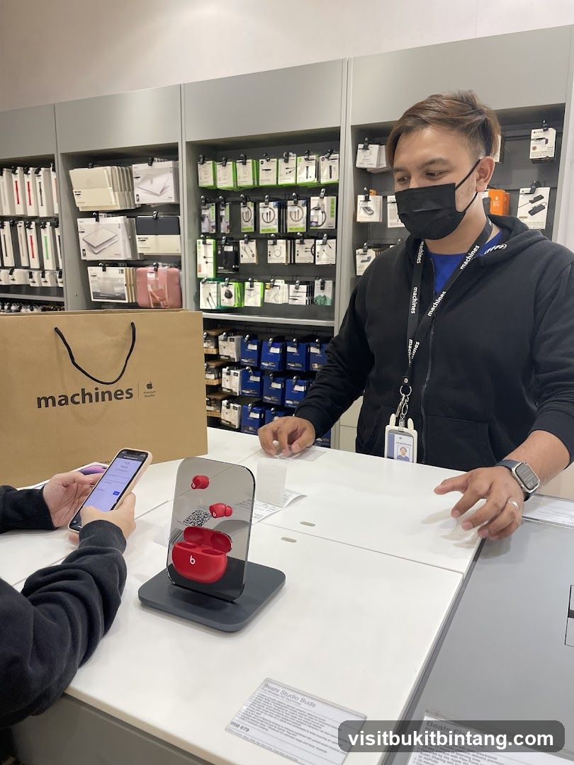 Store Display with Staff and Customer