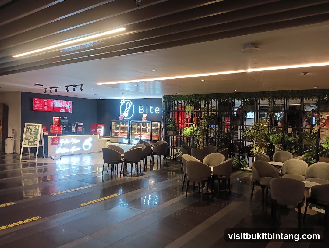 Cafe Interior with Seating and Counter