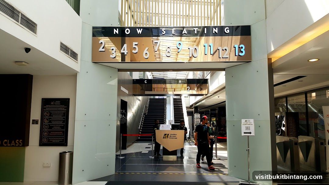 Cinema Entrance with Seating Numbers
