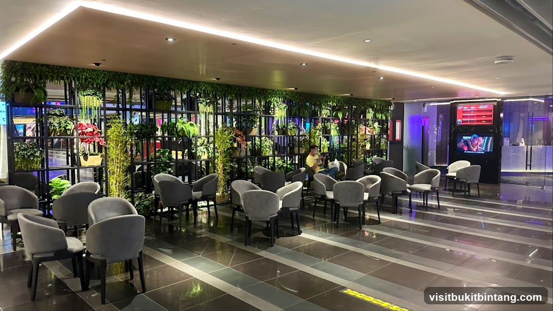 Modern Lounge Area with Greenery