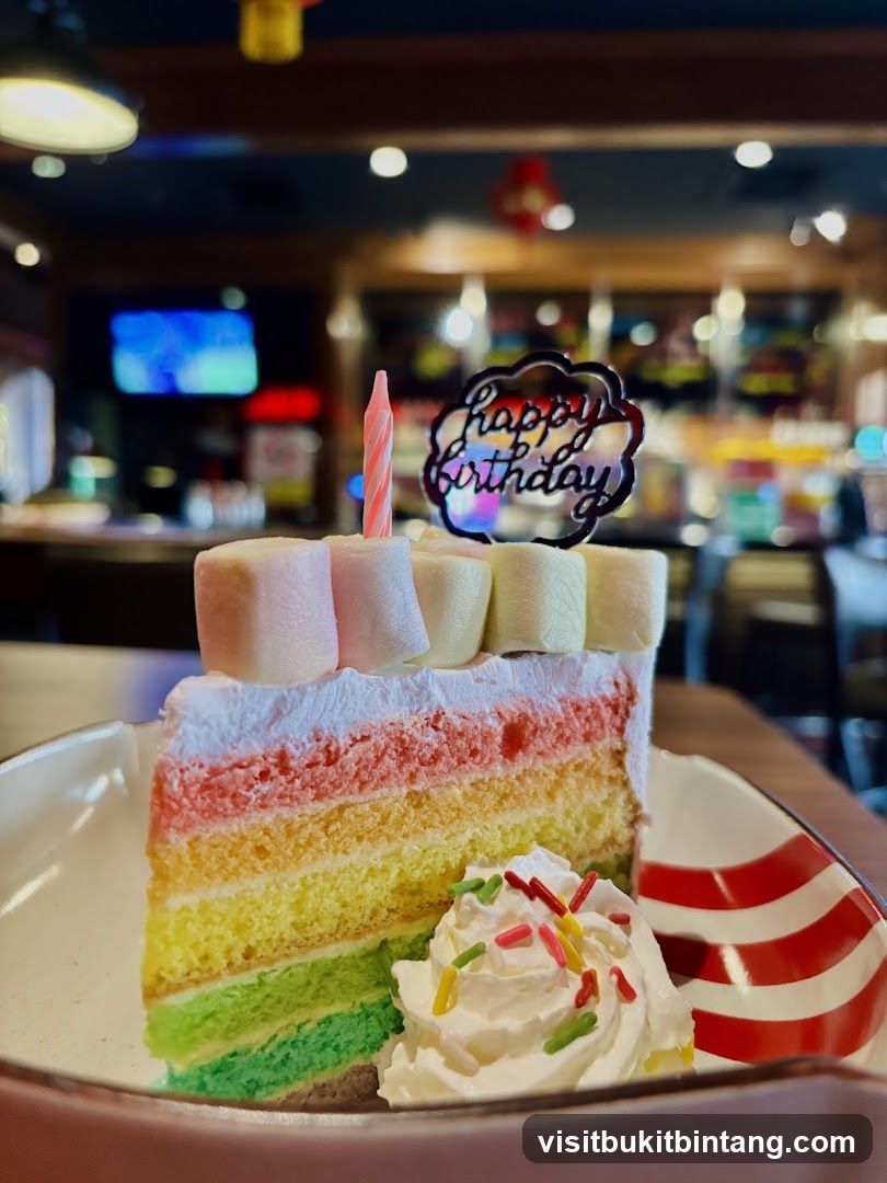 Rainbow Cake Slice