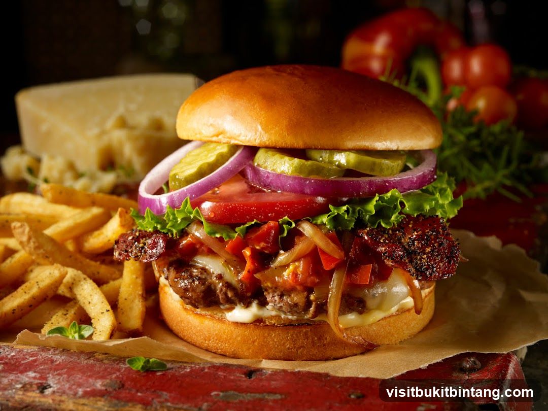 Gourmet Burger with Fries