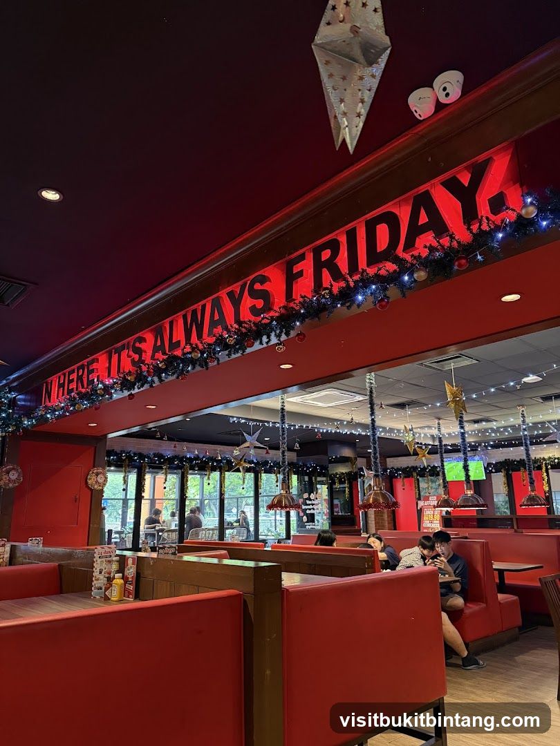 Restaurant Interior with Festive Decorations