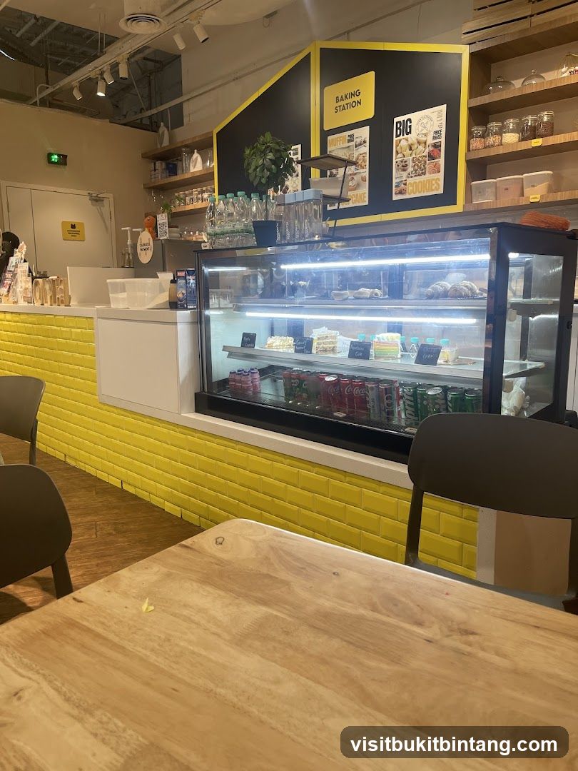 Cafe Interior with Display Case