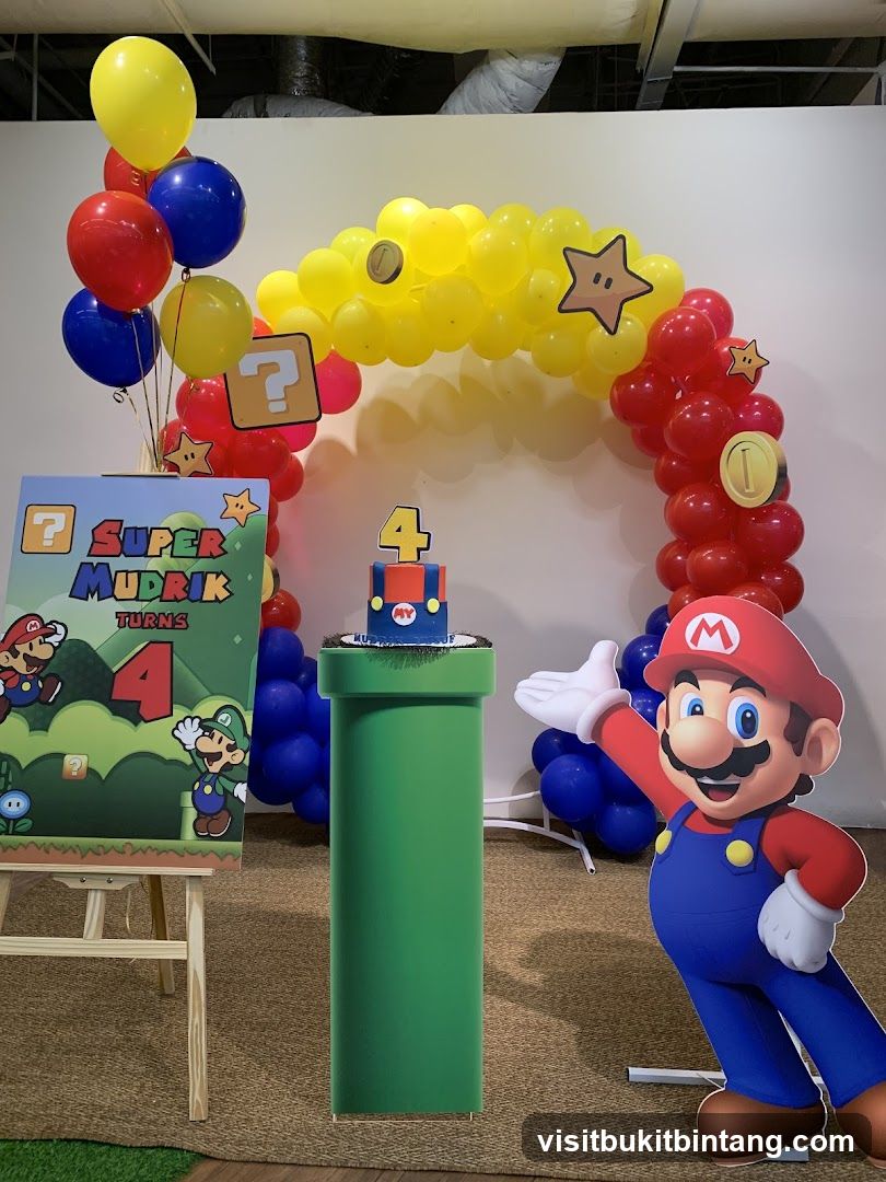 Super Mario Birthday Party Setup