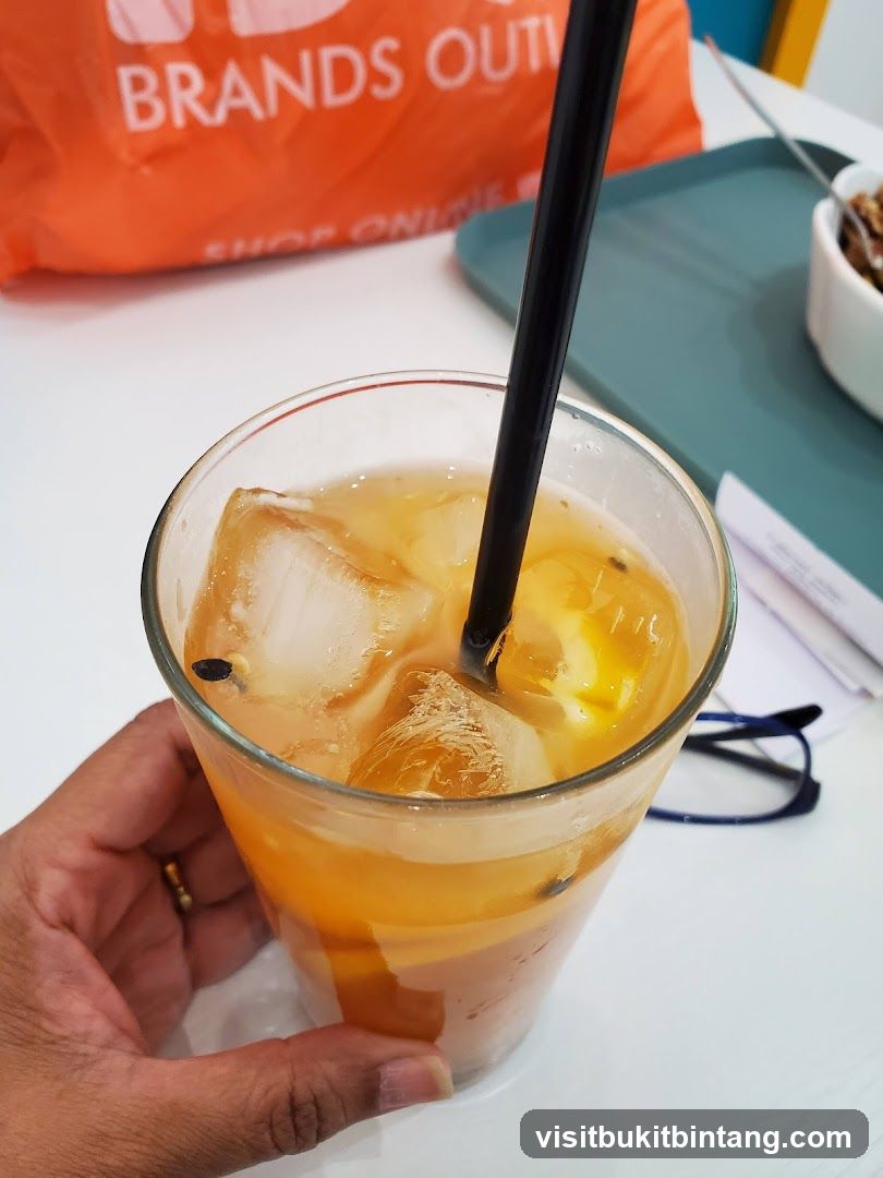 Iced Drink with Straw