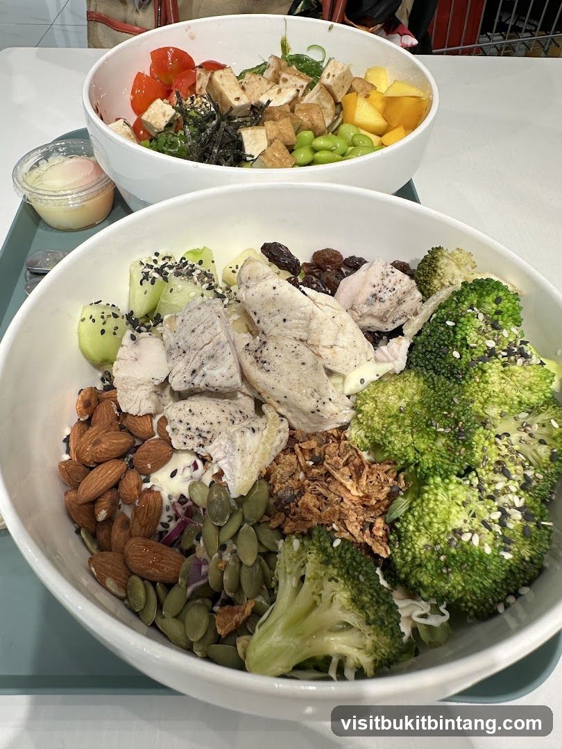 Two bowls of salad