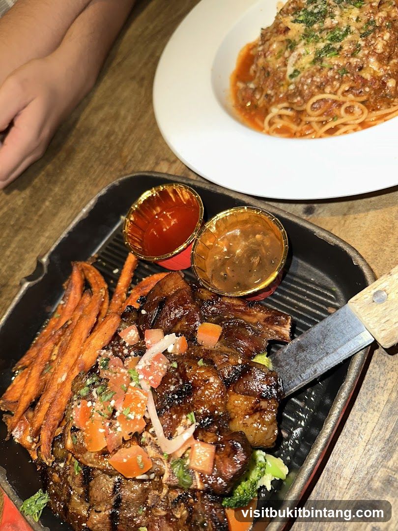 Steak and Spaghetti