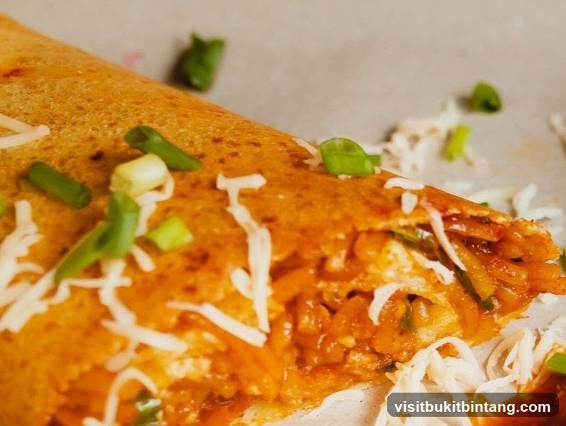 Dosa with Cheese and Scallions