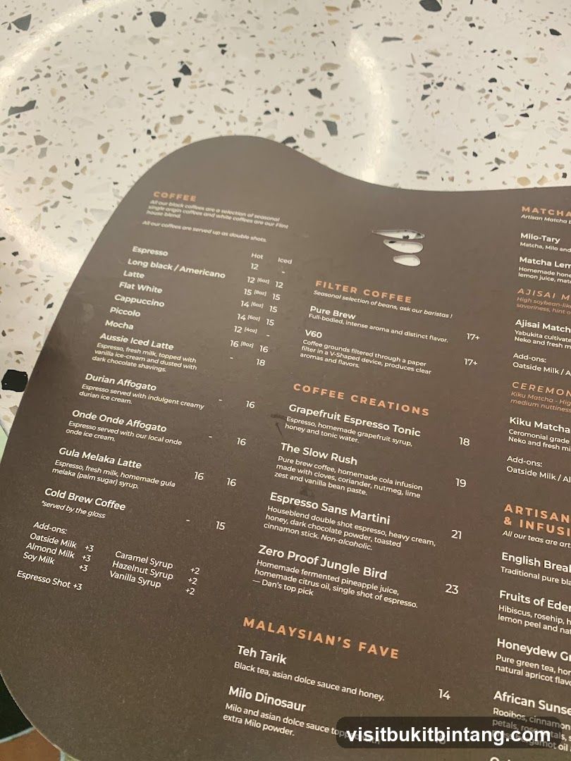 Coffee Menu