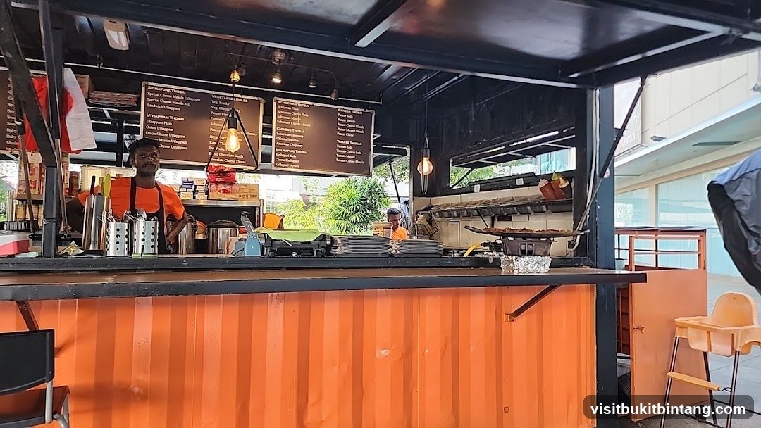 Food stall with menu