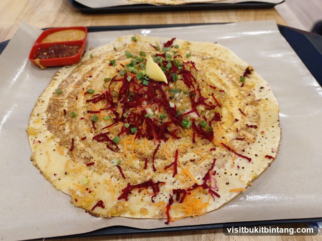 Dosa with Toppings and Chutneys
