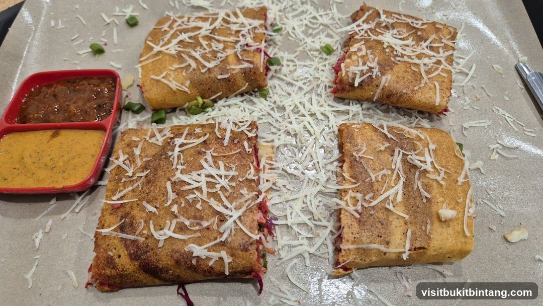 Dosas with Cheese and Chutney