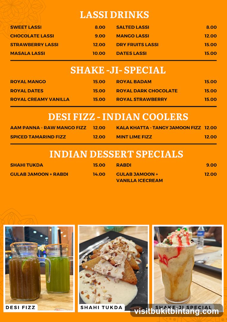 Lassi Drinks, Shake-Ji-Special, Desi Fizz - Indian Coolers, Indian Dessert Specials