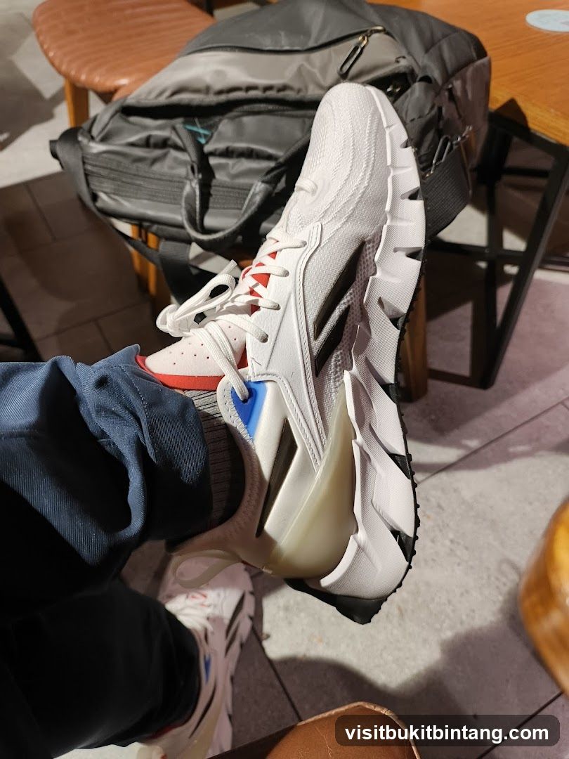 White athletic shoes
