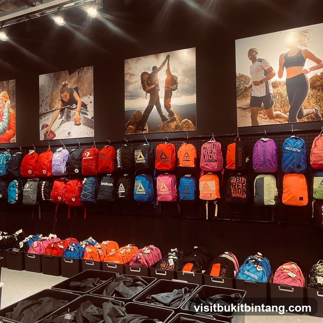 Backpacks and Apparel Display