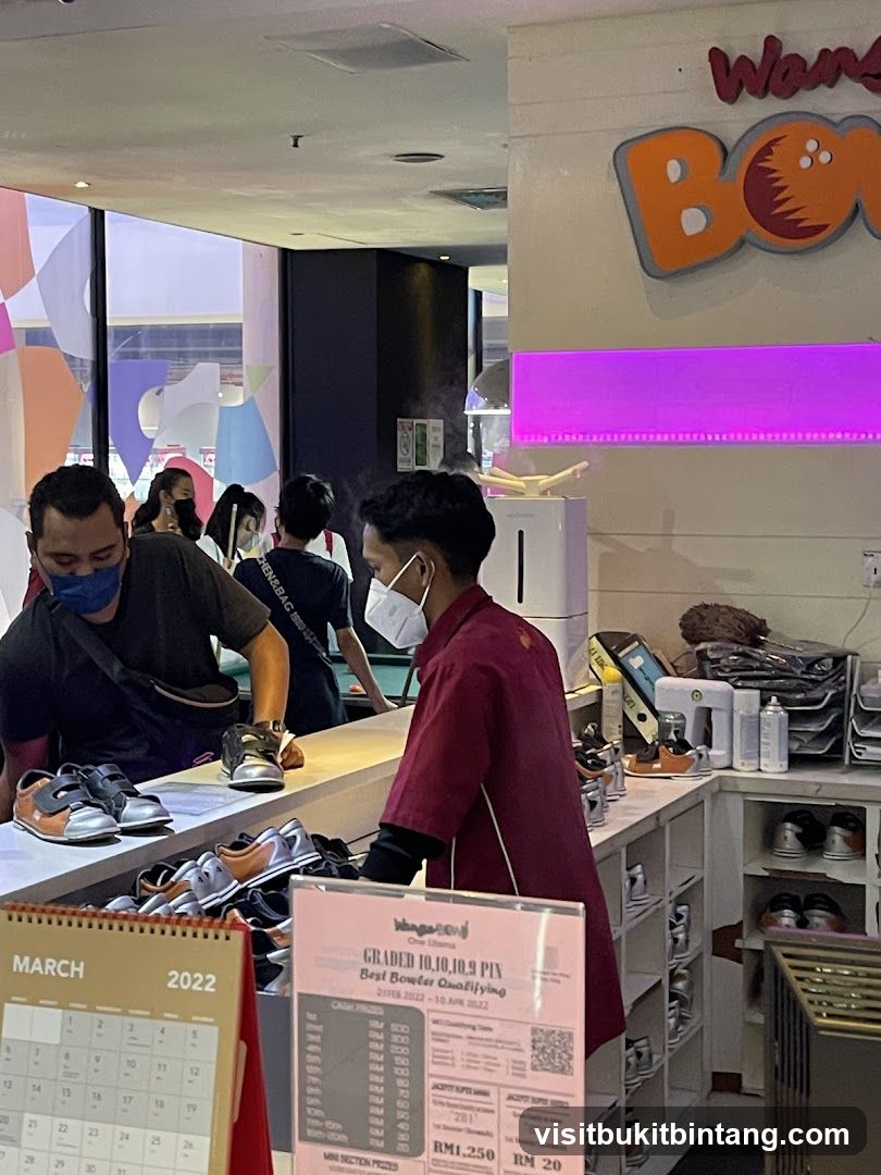 Bowling Alley Shoe Rental Counter