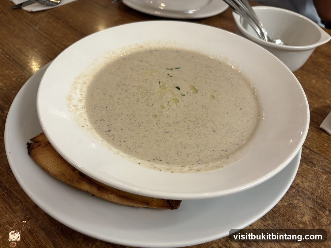 Creamy Mushroom Soup with Toast