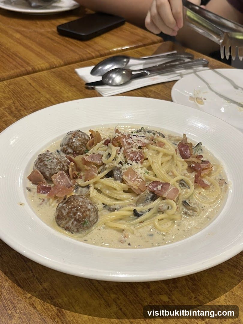 Spaghetti with Meatballs and Bacon
