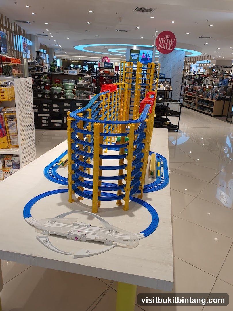 Toy train set display