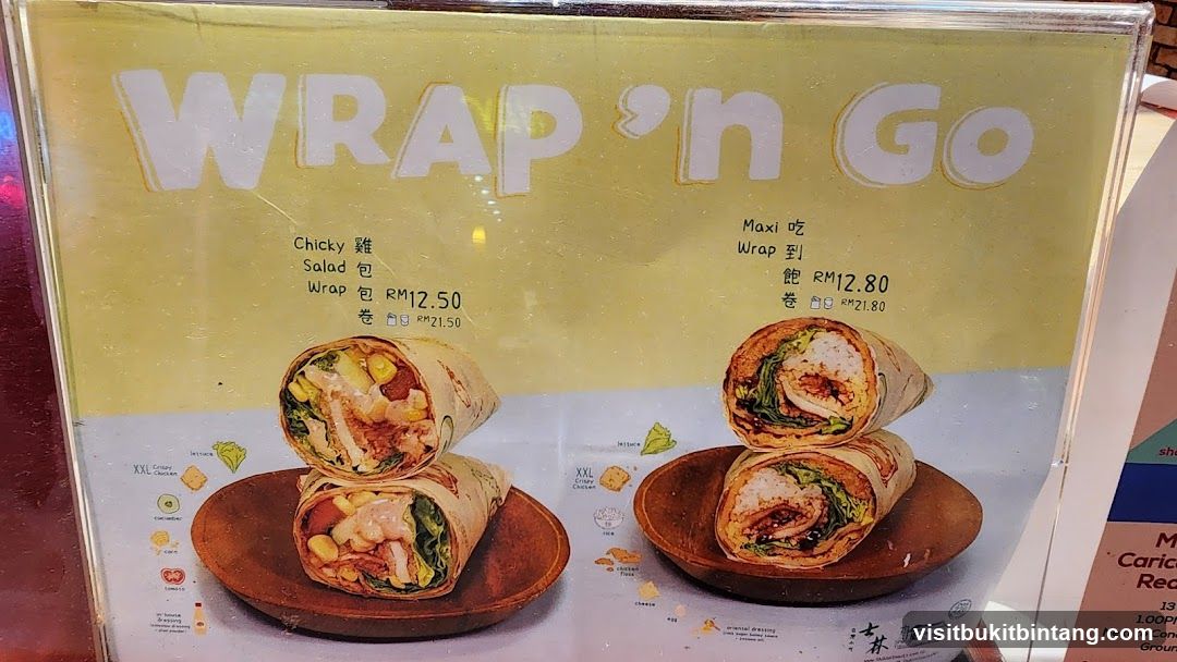 Wrap 'n Go Menu