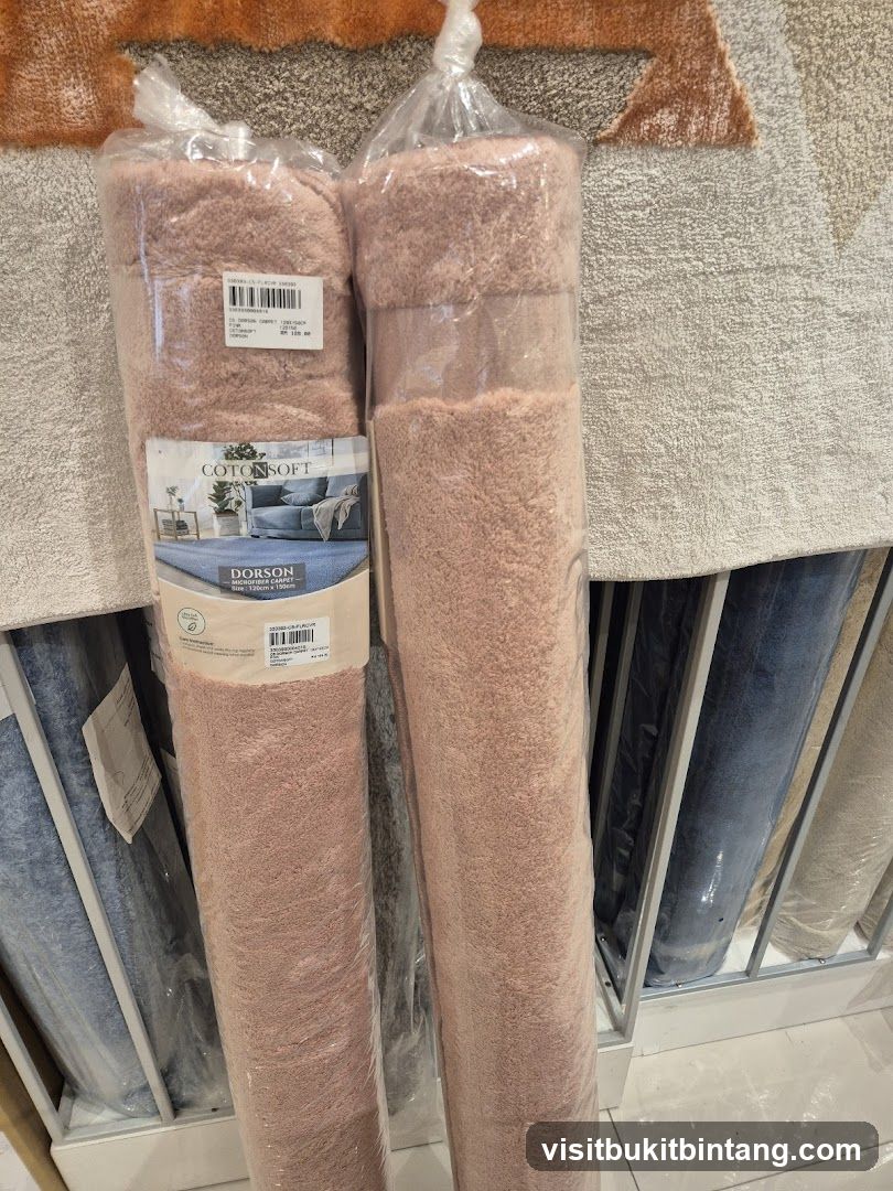 Rolled Pink Rugs