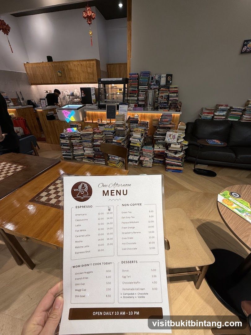 One Afternoon MENU