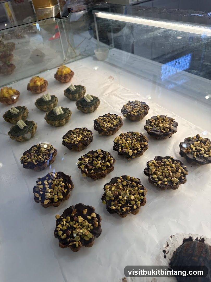 Pastries in a Display Case