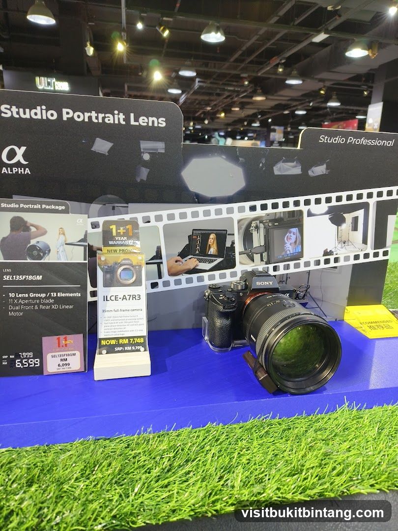 Sony Alpha Studio Portrait Lens Display