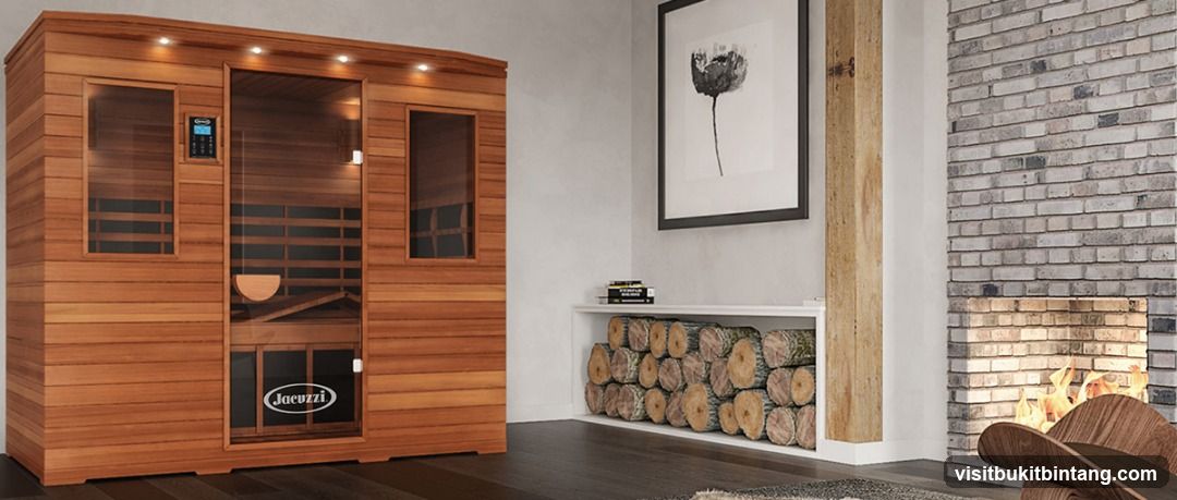 Modern Sauna and Fireplace