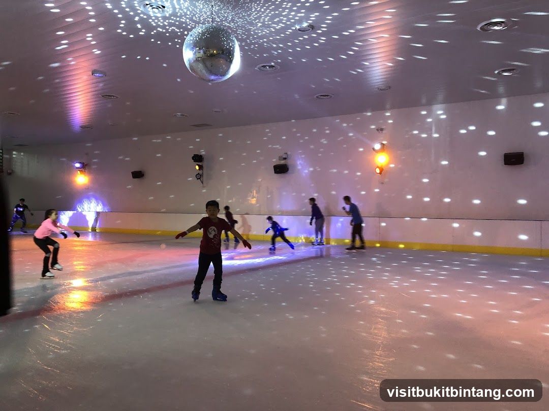 Ice Skating Rink with Disco Ball
