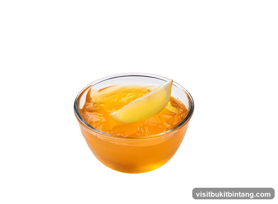 Orange Jelly with Lemon Slice