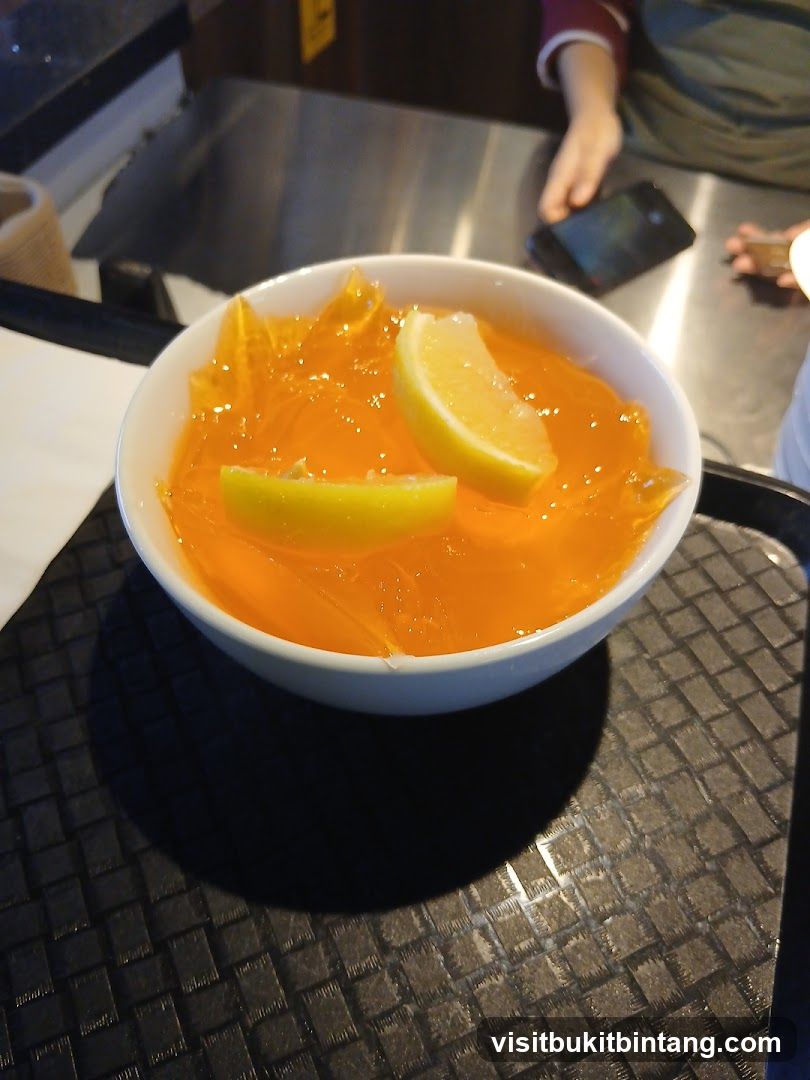 Orange Jelly with Lemon Slices