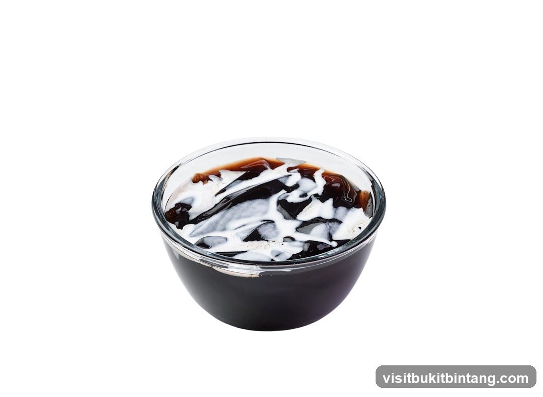 Grass Jelly with Cream