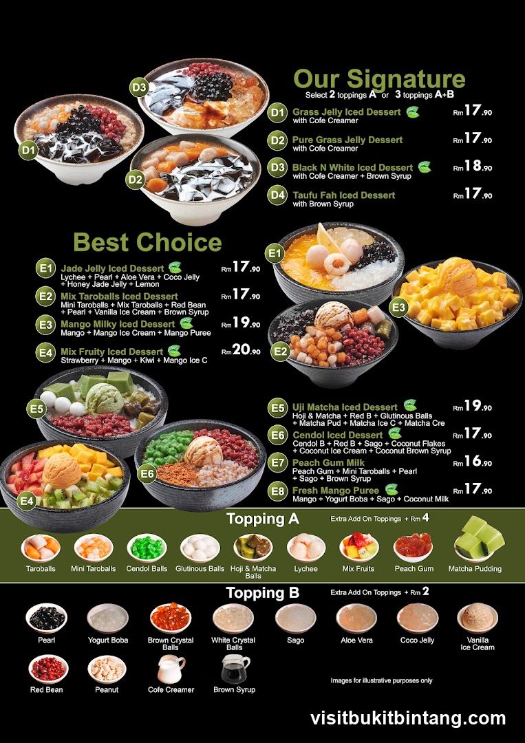 Dessert Menu