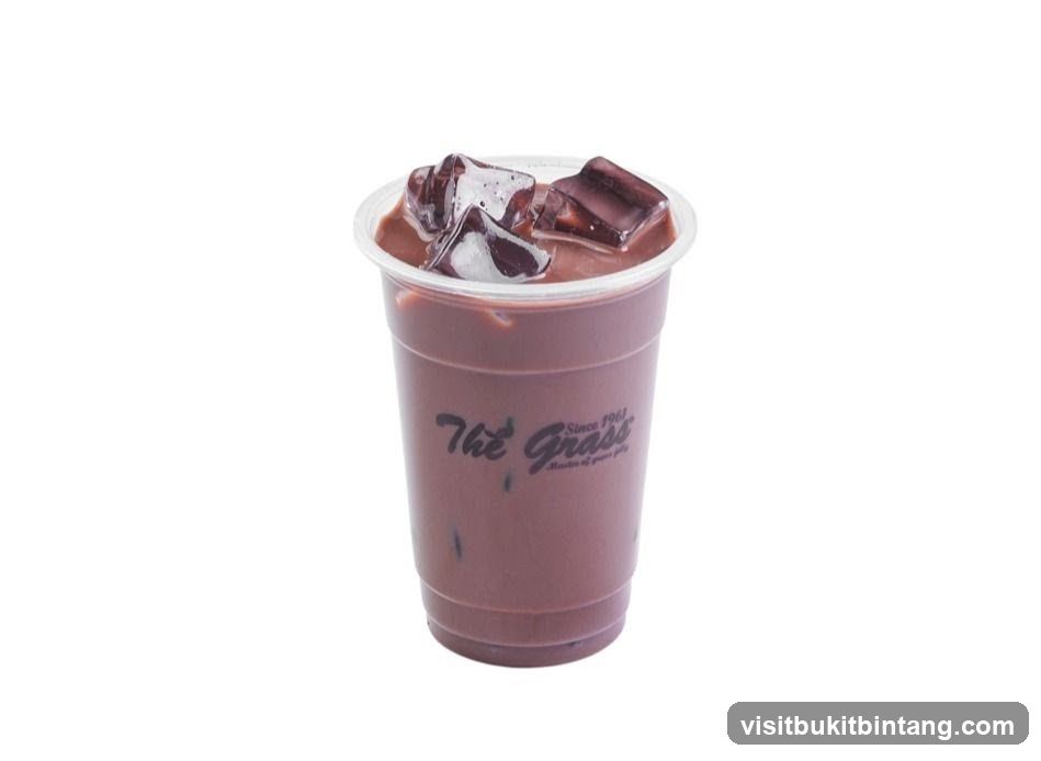 Chocolate Drink with Ice Cubes