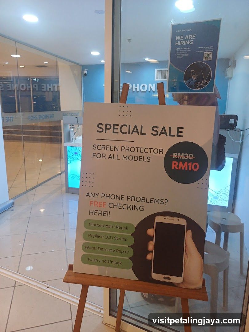 Phone Repair and Screen Protector Sale Sign
