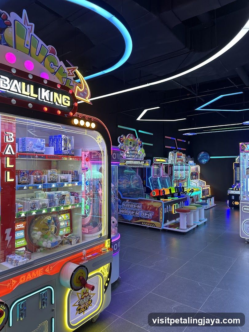 Arcade Interior with Game Machines
