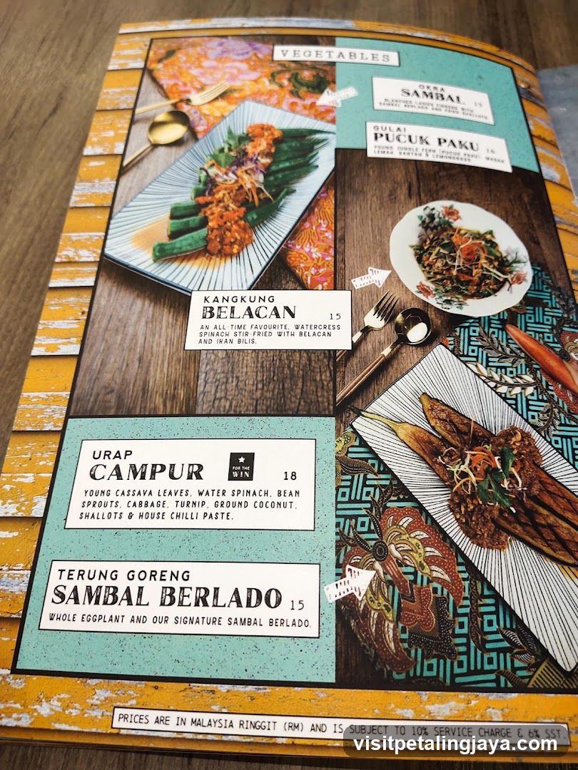 Malaysian Food Menu Page