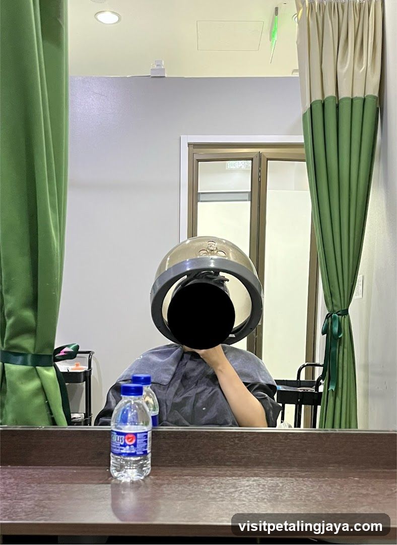 Hair Salon Interior with Hair Dryer