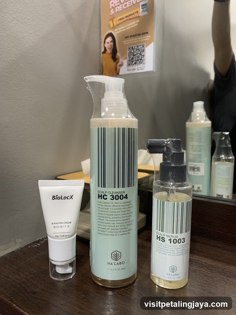 Hair Care Products Display