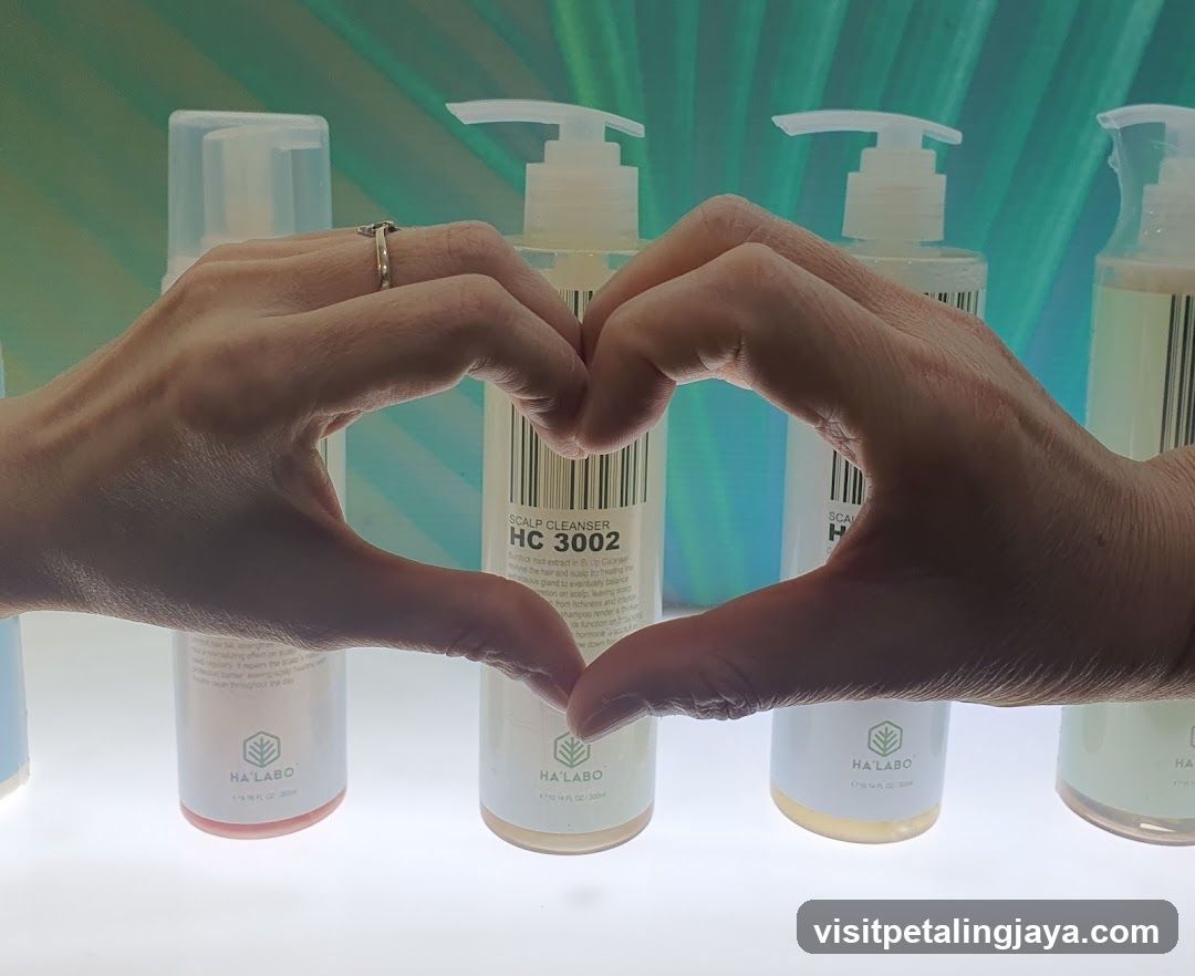 Hand forming heart shape with skincare products