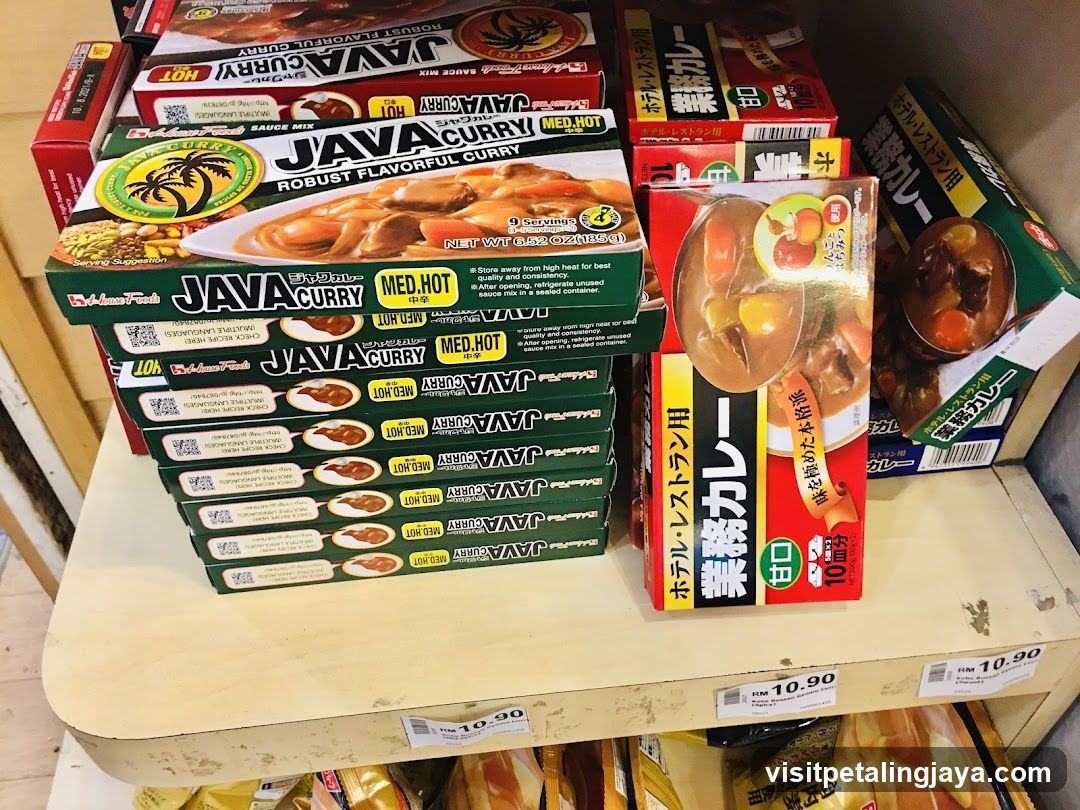 Curry Noodle Boxes on Shelf