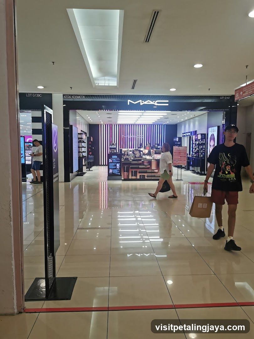 Shopping Mall Interior with MAC Store Entrance