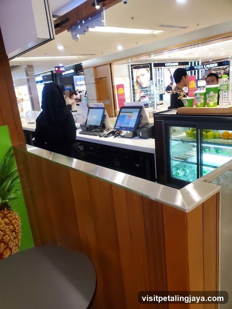 Interior View of a Storefront with Cashier and Display Case
