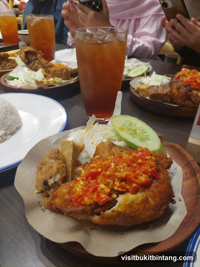 Fried Chicken Meal with Iced Tea