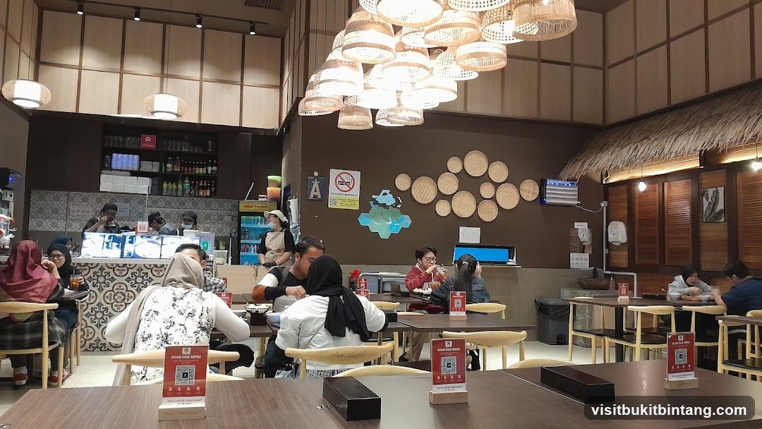 Restaurant Interior with Diners