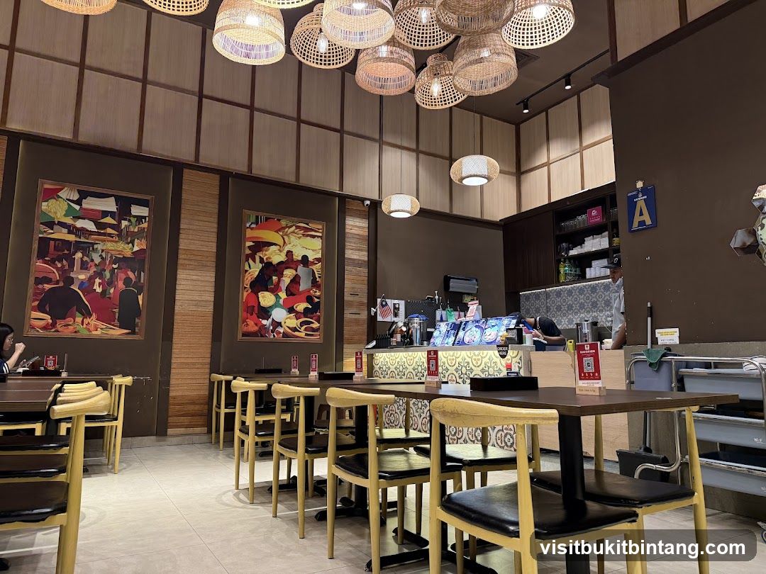 Restaurant Interior with Artwork and Seating